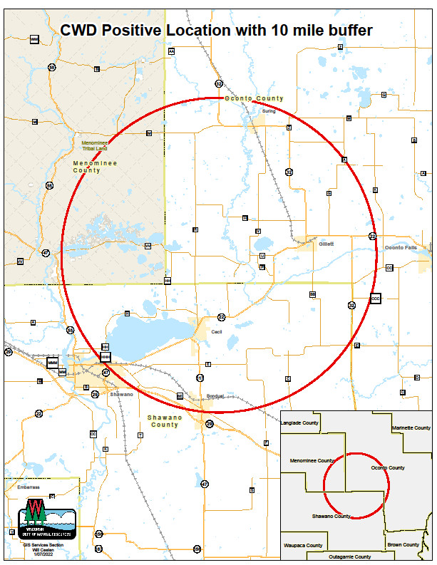 DNR Confirms CWD In Wild Deer Harvested In Oconto County Wisconsin DNR